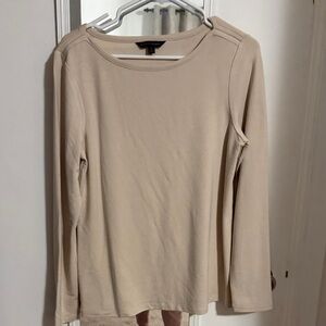 Banana Republic Soft Beige Long Sleeve Tee